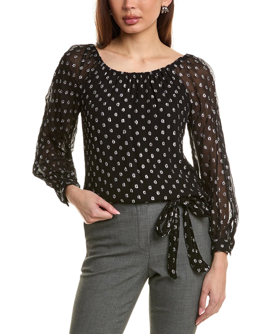 Vince Camuto womens Off-The-Shoulder Fil Coupe Top, s, Black